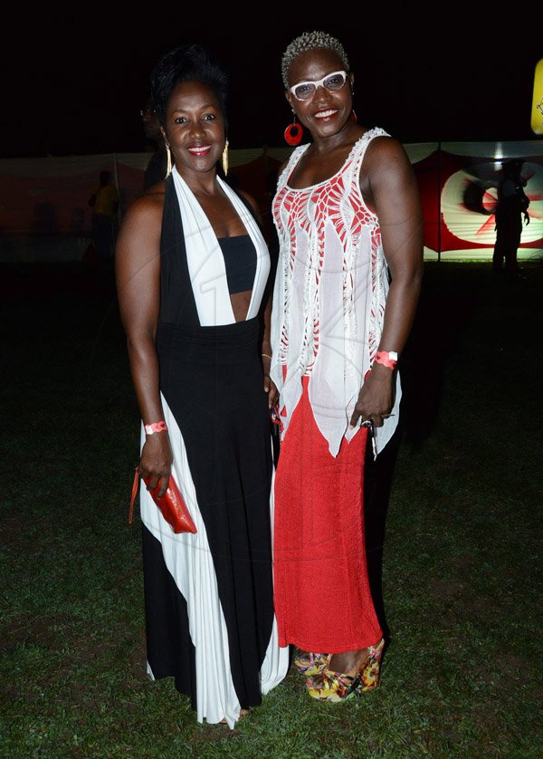 Winston Sill/Freelance Photographer
Heart Foundation of Jamaica presents "Simply Red Wine and Food Festival", held at Jamaica House, Hope Road on Friday night September 26, 2014. Here are Donna Daley (left); and Barbara grant (right).