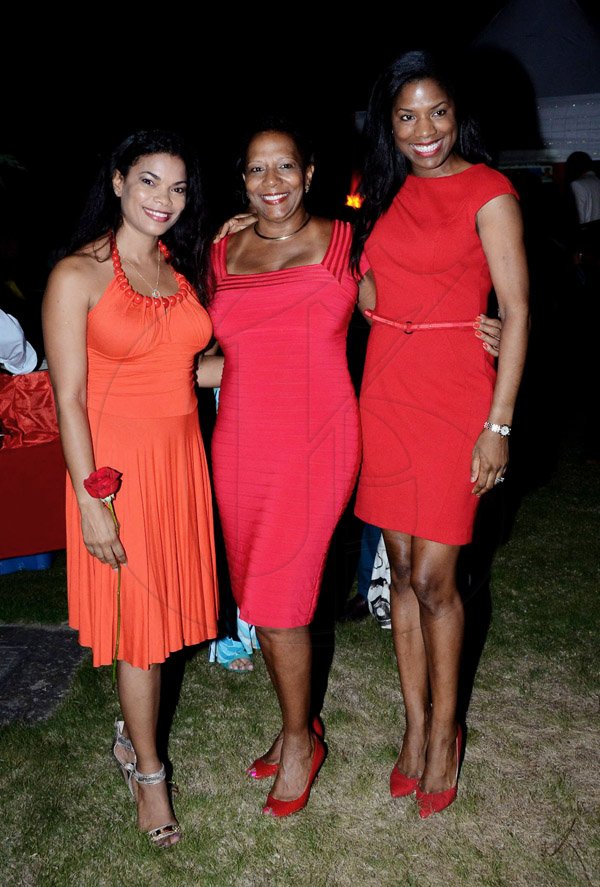 Winston Sill/Freelance Photographer
The Heart Foundation of Jamaica prersents the Media Launch of Simply Red, Wine and Food Festival, held at Millsborough Close on Tuesday night August 19, 2014. Here are Laura Butler (left); Jan Christie (centre); and Keneea Linton-George (right).