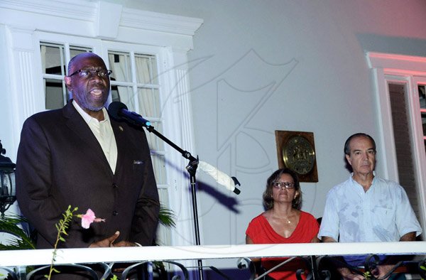 Winston Sill/Freelance Photographer
The Heart Foundation of Jamaica prersents the Media Launch of Simply Red, Wine and Food Festival, held at Millsborough Close on Tuesday night August 19, 2014. Here are Minister of Health Dr. Fenton Ferguson (left); Deborah Chin (second right), Heart Foundation; and Eduardo Bonilla Menchaca (right), Chile Ambassador.