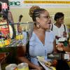 Rudolph Brown/ Photographer
Michelle Morris, (right) Communications Officer of Scientific Research Council chat with Marlene Simpson at the JBDC Small Business Expo at Jamaica Pegasus Hotel in New Kingston on Tuesday, May 21, 2013