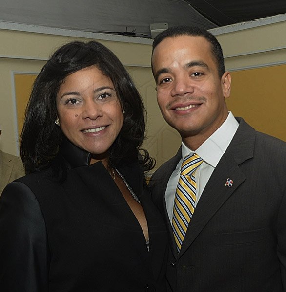 Ian Allen/Photographer
Alfredo Stephan of the Embassy of the Dominican Republic and his wife Alicia at a Luncheon to Celebrate
 the 19th Anniversary of the Republic of South Africa’s Freedom Day at the Terra Nova Hotel in Kingston on Friday.
