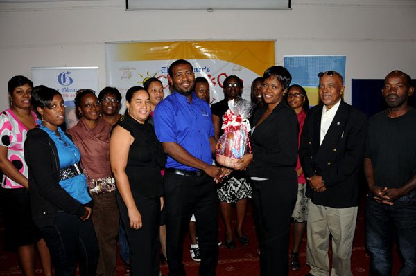 Winston Sill / Freelance Photographer
Spelling Bee: Presentation of Gift Baskets to Spellers and their Trainers by sponsors, held at Jamaica Pegasus Hotel, New Kingston on Tuesday January 31, 2012.