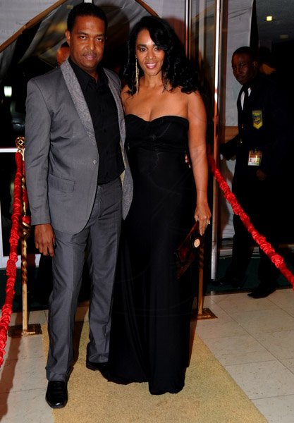 Winston Sill / Freelance Photographer
RJR National Sportsman and Sportswoman Awards Ceremony, held at the Jamaica Pegasus Hotel, New Kingston on Friday night January 11, 2013. Here are Quintin Aris (left) and wife Lisa.