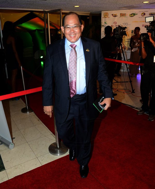 Winston Sill/Freelance Photographer
The 53rd  RJR National Sportsman and Sportswoman of the Year 2013  Awards Ceremony, held at the Jamaica Pegasus Hotel, New Kingston on Friday night January 10, 2014. Here is Pure Country's Ian Wong. Here is Dong Xiaojun, China Ambassador.