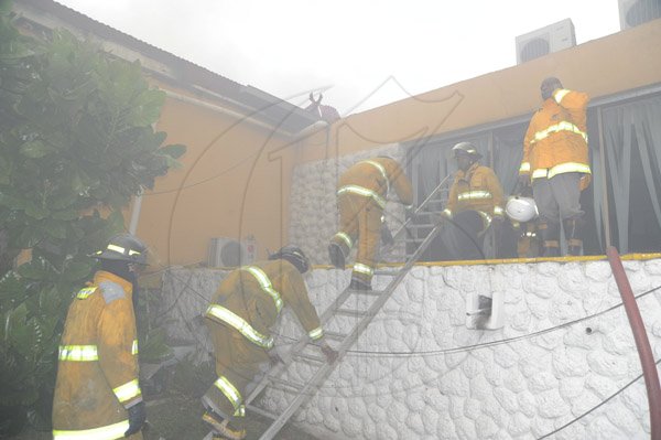 Norman Grindley/Chief Photographer
Fire destroyed a the Kitchen section of the Wyndham hotel in new Kingston St. Andrew, March 14, 2013.