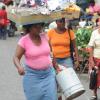Jermaine Barnaby/Photographer
These two vendors were seen making their way to the St Ann's bay arcade during a tour of parish capital, St Ann's Bay on Saturday March 21, 2014.