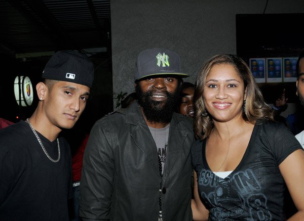 Winston Sill/Freelance Photographer
Reggae Sumfest 2013 Launch Party, held at Macau Restaurant and Bar, Lindsey Crescent on Tuesday night July 2, 2013. Here are ---??? (left); Bugle (centre); and Erin Mitchell (right), Red Stripe Brand Manager.