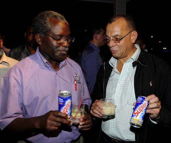 Winston Sill / Freelance Photographer
Nestle Jamaica presents the launch of the new Supligen, 'The Evolution Continue..', held at Mona Visitor's Lodge, UWI on Thursday night September 20, 2012. Here are Prof. I.A. Kahwa (left);and James Rawle (right), Country Manager, Nestle.