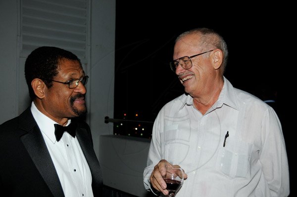 Winston Sill/Freelance Photographer
The Association of Surgeons in Jamaica (ASJ) Annual Awards Banquet, held at the Jamaica Pegasus Hotel, New Kingston on Saturday night May 18, 2013. Here are awardee Dr. Trevor McCartney (left); and Prof. Peter Fletcher (right).