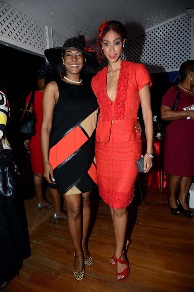 Winston Sill/Freelance Photographer
Dress for Success Jamaica annual Fundraising Tea Party, held at the British High Commission, Trafalgar Road on Thursday night November 7, 2013. Here are Keri-Ann Clarke (left); and Yendi Phillipps (right).