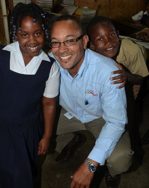 Rudolph Brown/Photographer
Christopher Barnes, Managing Director the Gleaner visit Morant Bat Primary School, Teacher's Day 2012 in St Thomas on Monday, May 7-2012