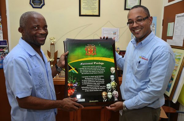 Rudolph Brown/Photographer
Christopher Barnes, Managing Director the Gleaner visit Paul Bogle Junior High, Teacher's Day 2012 in St Thomas on Monday, May 7-2012