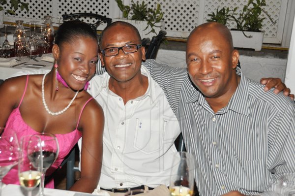 Janet Silvera Photo
 
From Left: Leoni Daley, Donavon Chung and Sergo Buis-Sereth stay close.

**************************************************************** at Half Moon Sugar Mill restaurant's 'Exploration of Aisan Influences in Caribbean Cuisine' Wednesday night in Montego Bay.