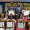 Ian Allen/Photographer
Staff members who were awarded for 15 years of service to the Company during the Long Service Awards Cermony at the Jamaica Pegasus Hotel in Kingston on Tuesday.
