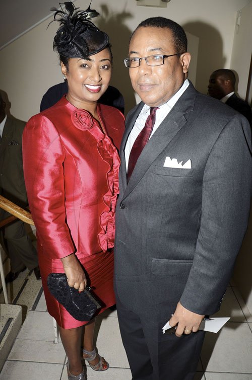 Rudolph Brown/Photographer
Anthony Hylton and his wife at the opening of the new Parliament session at Gordon House on Tuesday, January 17-2012