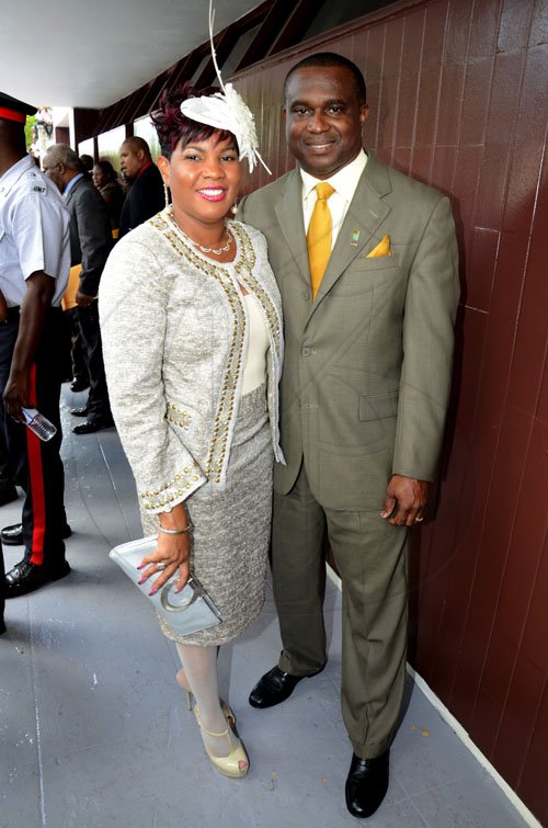 Rudolph Brown/Photographer
Richard Parchment and his wife Lavern at the opening of the new Parliament session at Gordon House on Tuesday, January 17-2012