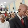 Rudolph Brown/Photographer
Dr Gene Archerand Greta Archer at the Thanksgiving service for the life Rev Glen Archer at the Ardenne High School Auditorium in Kingston on Sunday, March 1, 2015