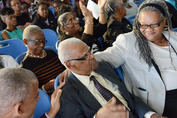 Rudolph Brown/Photographer
Thanksgiving service for the life Rev Glen Archor at the Ardenne High School Auditorium in Kingston on Sunday, March 1, 2015