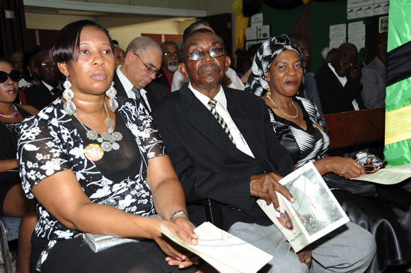 Norman Grindley/Chief Photographer
Thanksgiving service for the life of Anthony 'Tony' Hewitt, retired senior Superintendent of police, held at the Boulevard Baptist church St. Andrew October 6, 2012.