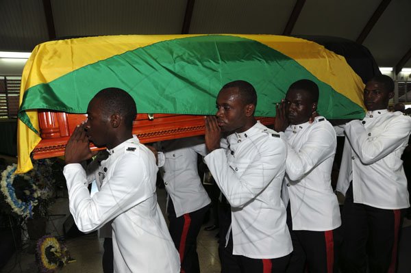 Norman Grindley/Chief Photographer
Thanksgiving service for the life of Anthony 'Tony' Hewitt, retired senior Superintendent of police, held at the Boulevard Baptist church St. Andrew October 6, 2012.