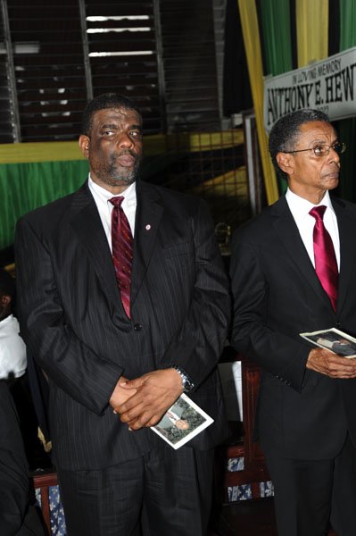 Norman Grindley/Chief Photographer
Thanksgiving service for the life of Anthony 'Tony' Hewitt, retired senior Superintendent of police, held at the Boulevard Baptist church St. Andrew October 6, 2012.