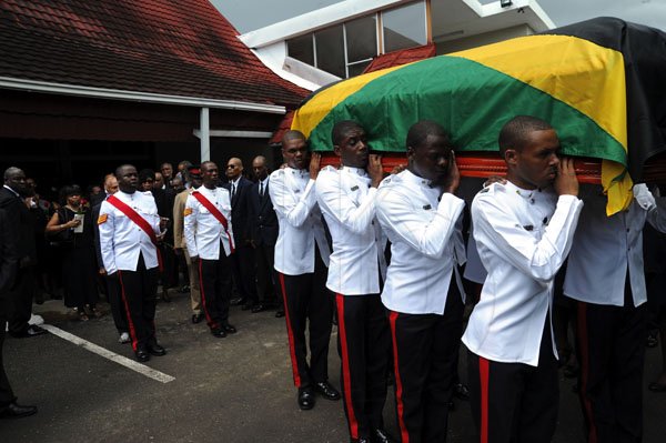 Norman Grindley/Chief Photographer
Thanksgiving service for the life of Anthony 'Tony' Hewitt, retired senior Superintendent of police, held at the Boulevard Baptist church St. Andrew October 6, 2012.