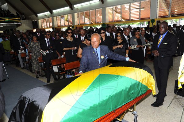 Norman Grindley/Chief Photographer
Thanksgiving service for the life of Anthony 'Tony' Hewitt, retired senior Superintendent of police, held at the Boulevard Baptist church St. Andrew October 6, 2012.