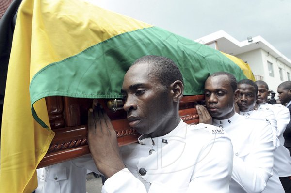 Norman Grindley/Chief Photographer
Thanksgiving service for the life of Anthony 'Tony' Hewitt, retired senior Superintendent of police, held at the Boulevard Baptist church St. Andrew October 6, 2012.