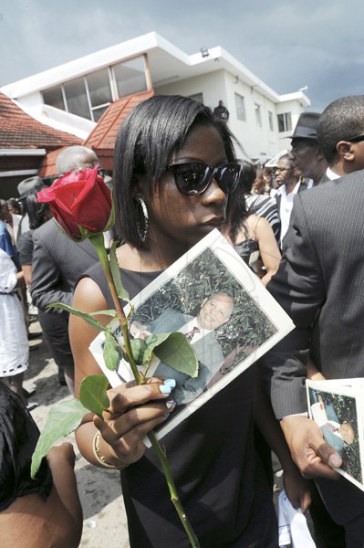 Norman Grindley/Chief Photographer
Thanksgiving service for the life of Anthony 'Tony' Hewitt, retired senior Superintendent of police, held at the Boulevard Baptist church St. Andrew October 6, 2012.