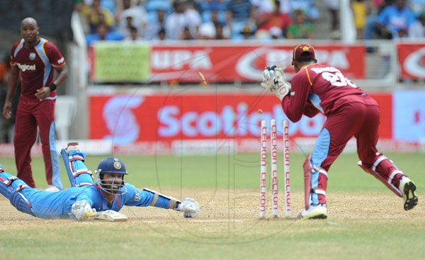 Ian Allen/Staff Photographer
West Indies versus India in the Tri-Nation Cricket series at Sabina Park.