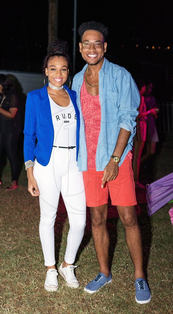 *** Local Caption *** @Normal:Our camera snapped the gorgeous Ashley Miller with Rohan Perry, showing us how the millennials enjoy art in the 21st century at Tribal Luminart, held at the  Mona hockey field by students of the â€˜producing cultureâ€™ class at the University of the West Indies, Mona Campus, on Saturday.