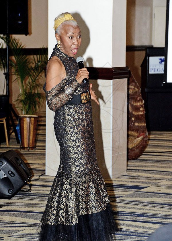 Winston Sill/Freelance Photographer
Jazz Vocalist Myrna Hague during her set at Sunday's Unite In Songs for Charity Concert at the Jamaica Pegasus Hotel.
