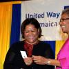Winston Sill/Freelance Photographer
United Way of Jamaica annual Nation Builders'  Awards and  Employee Awards Ceremony, Held at the Jamaica Pegasus Hotel, New Kingston on Thursday September 11, 2014. Here are Dr. Marcia Forbes (left); and Lady Rheima Hall (right).