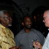 Winston Sill / Freelance Photographer
UWI Vice Chancellor Prof. Nigel Harris host Christmas Party, held at Long Mountain Road, UWI, Mona on Thursday night December 8, 2011.Here are Hon. PJ Pattersopn (left); Raymond Campbell (centre); and Prof. Peter Fletcher (right).