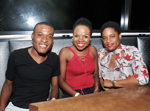 Ashley Anguin<\n>From left:  Cloyde 'DJ Tippy' Green  shares lens with the beautiful duo of  Keneisha Clarke (second left) and  Orlia Reid at the birthday celebration for American  actress Vivica A. Fox at the Hard Rock Cafe in Montego Bay last Saturday. *** Local Caption *** @Normal:From left:  Cloyde ‘DJ Tippy’ Green  shares lens with the beautiful duo of  Keneisha Clarke and  Orlia Reid at the birthday celebration for American  actress Vivica A. Fox at the Hard Rock Café in Montego Bay last Saturday.