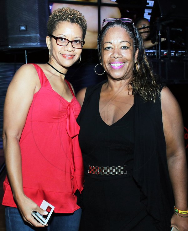 Ashley Anguin<\n>Sisters Tracey Heaven (left)  and Debbie Jolly-Jarrett were out to enjoy the Fox's birthday at the Hard Rock Cafe in Montego Bay on Saturday.<\n> *** Local Caption *** @Normal:Sisters Tracey Heaven (left) and Debbie Jolly-Jarrett were out to enjoy Vivica A. Fox’s birthday.