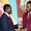 Winston Sill/Freelance Photographer
The West Indies Cricket Board Inc. (WICB) and The West Indies Players Association (WIPA) presents the WICB/WIPA 2nd Annual Awards Ceremony, held at the Jamaica Pegasus Hotel, New Kingston on Thursday night June 5, 2014. Here are Wavell Hinds (left); and Chris Gayle (right).