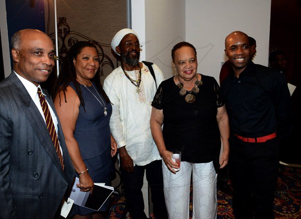 Winston Sill/Freelance Photographer
PUBLIC AFFAIRS DESK:-----Guest of honour Troy Powell (right) says "cheese" with (from left) Christopher Samuda, Pauline Findlay, Osa Osageboro, and Barbara Gloudon.

Wolmers Trust presents the Media Launch of Ailey2, held at the Jamaica Pegasus Hotel, New Kingston on Thursday night may 29, 2014.