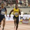 Yohan Blake of Jamaica wins his heat in the 100m event2019 IAAF World Athletic Championships at the Khalifa International Stadium in Doha, Qatar on Friday September 27, 2019