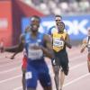 Javon Francis of Jamaica runs the anchor leg of the 4x400m mixed relay final 2019 IAAF World Athletic Championships held at the Khalifa International Stadium in Doha, Qatar on Sunday September 29, 2019.