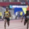 Elaine Thompson competing in the women 100m semi final 2019 IAAF World Athletic Championships held at the Khalifa International Stadium in Doha, Qatar on Sunday September 29, 2019.