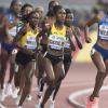 Natoya Goule competing in the women 800m fina at the