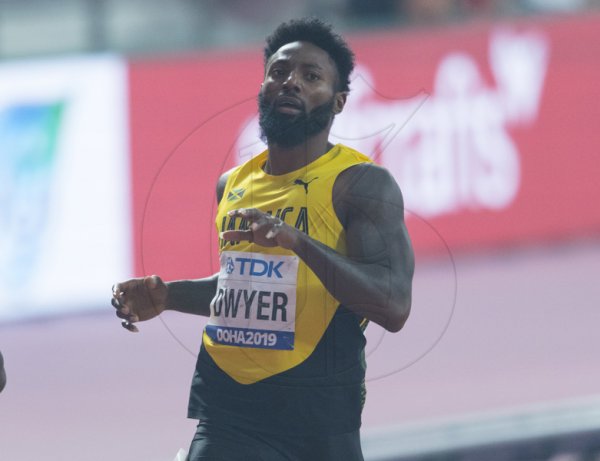 Rasheed Dwyer competing in the 200m Qualifiers at the