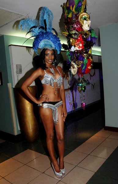 Winston Sill / Freelance Photographer
Wyndham Kingston Hotel host a "Winter Carnivale" Customer Appreciation Party, held at Wyndham Hotel, New Kingston on Friday night February 1, 2013. hEre is Roshelle Chatrie.